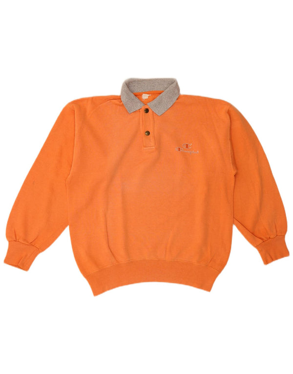 Felpa Champion da uomo con collo alto, maglione medio arancione