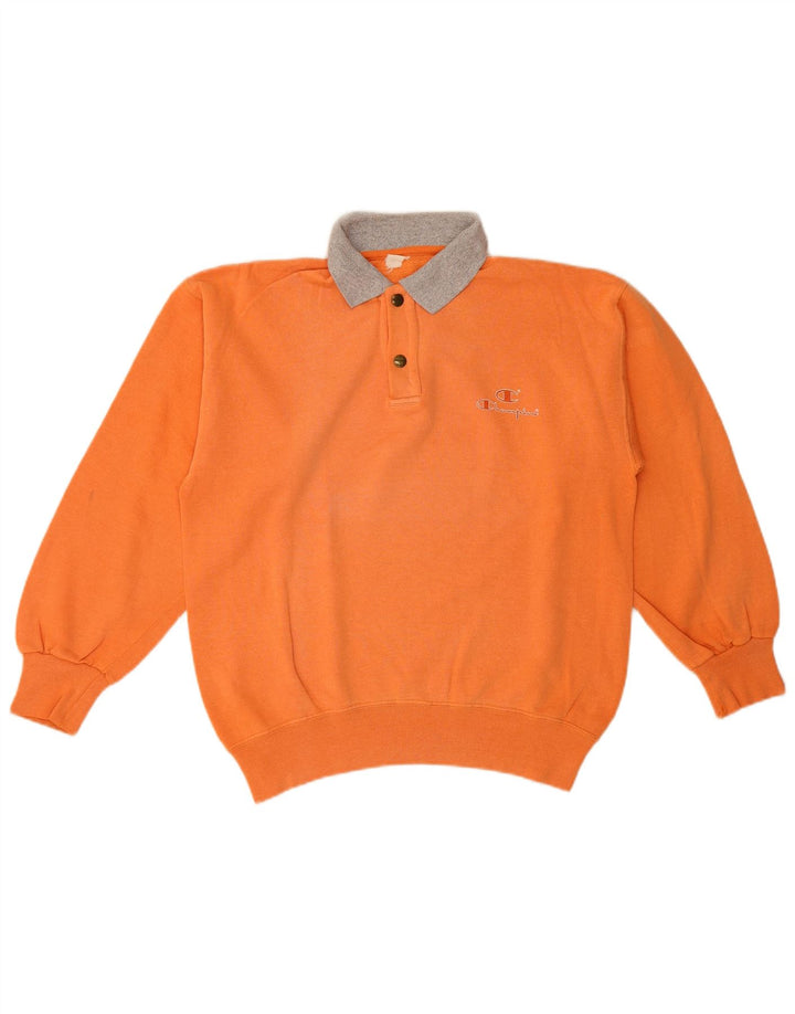 Felpa Champion da uomo con collo alto, maglione medio arancione