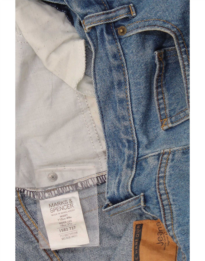 Jeans dritti da uomo Marks & Spencer W44 L31 cotone blu