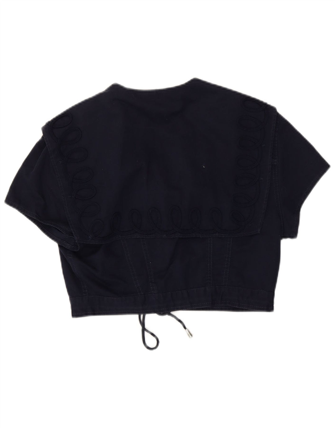 Roccobarocco Giacca Bolero a maniche corte da donna corta UK 14 Medio Blu Navy