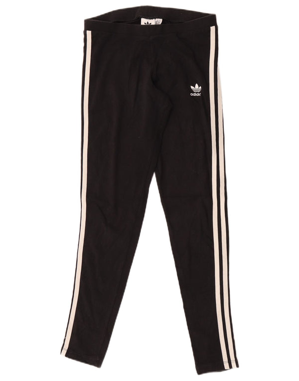 Adidas Womens Leggings UK 10 Small Black Cotton