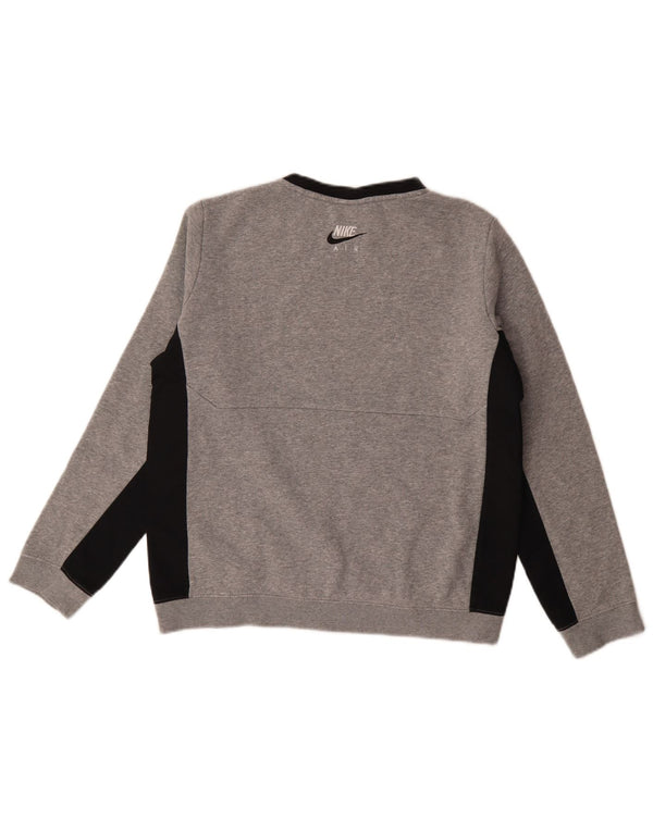Felpa Nike Ragazzo Standard Fit Felpa 13-14 anni XL Grigio Colorblock