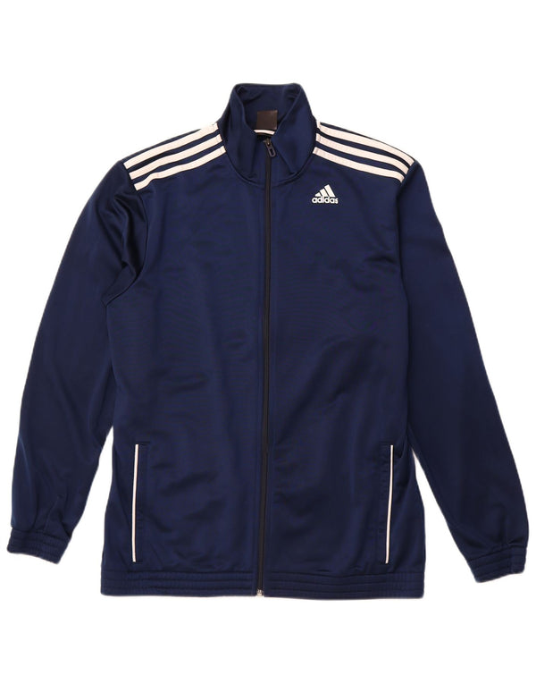 Giacca da tuta da uomo ADIDAS UK 44/46 Large in poliestere blu navy