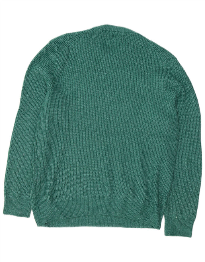 Maglione maglione girocollo da uomo Marks & Spencer grande verde in poliammide