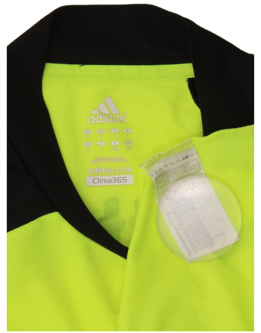T-shirt grafica da uomo Adidas Top grande in poliestere color block verde