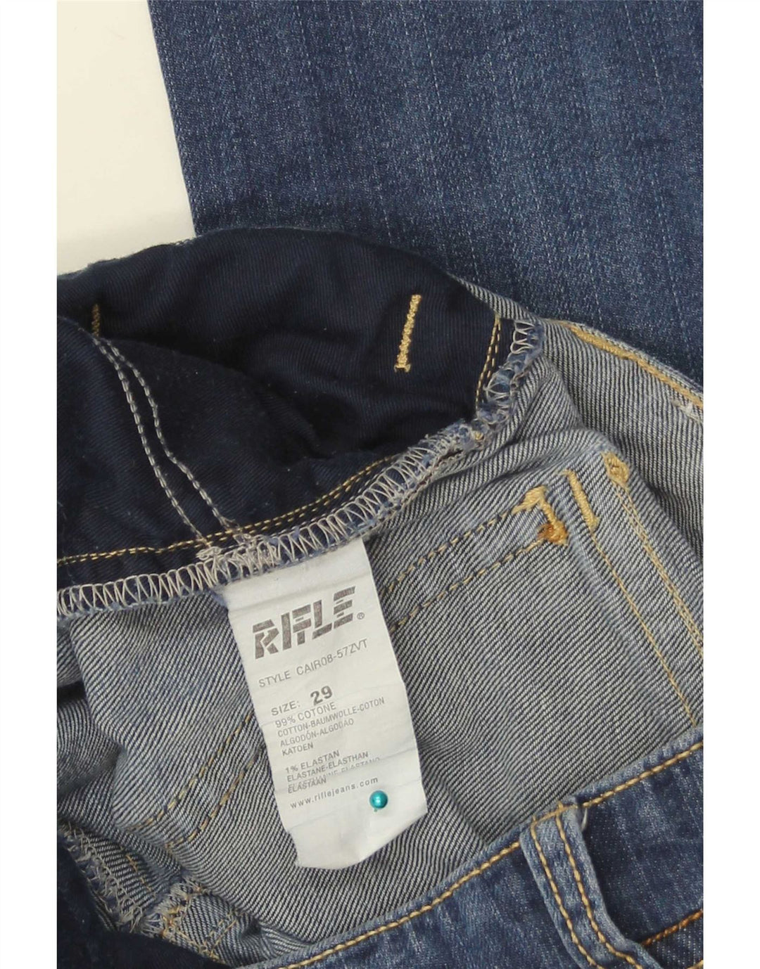 Jeans slim da donna Rifle W29 L33 cotone blu