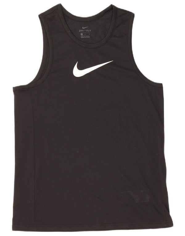 Canotta grafica Nike Dri Fit da uomo, poliestere medio nero