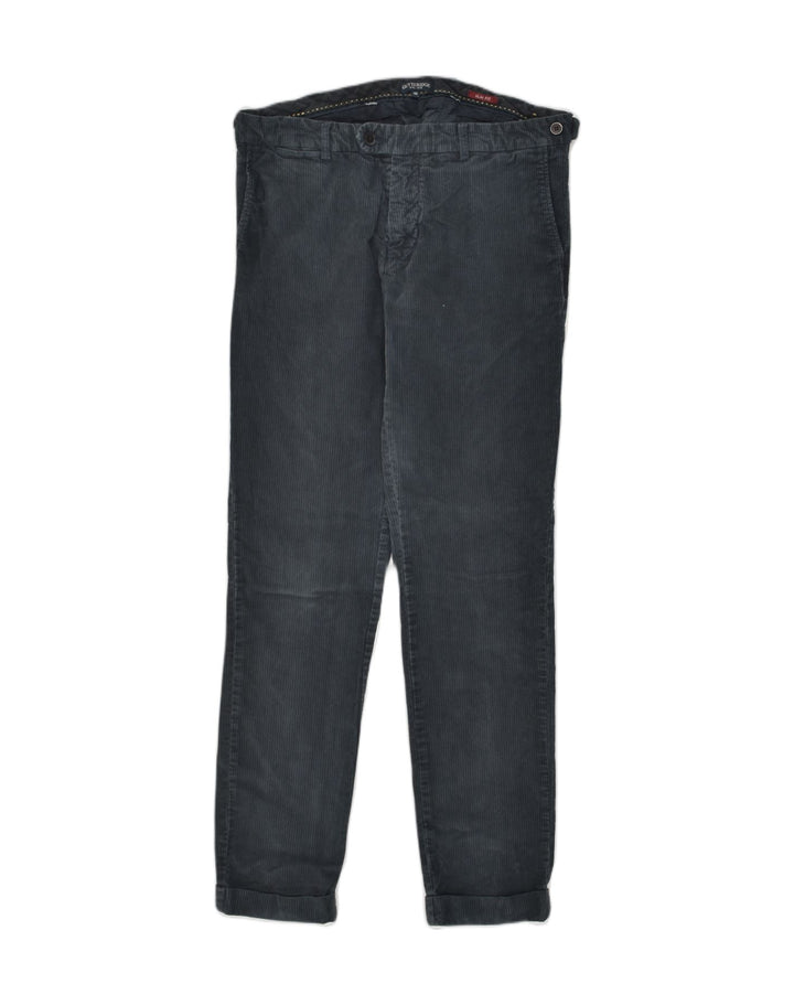 Pantaloni da uomo slim fit in velluto a coste GUTTERIDGE IT 48 medio W32 L30 blu navy