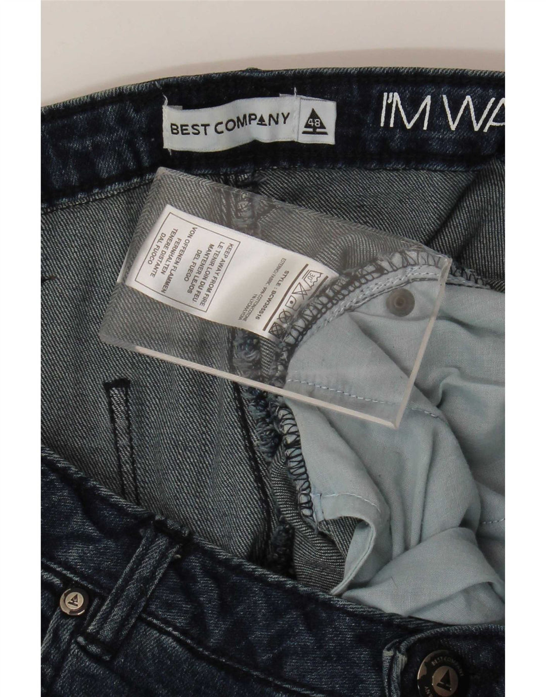 Jeans slim da donna Best Company W28 L26 cotone blu