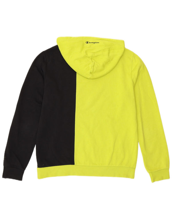 Felpa con cappuccio grafica Champion da ragazzo 15-16 anni 2XL Colorblock giallo