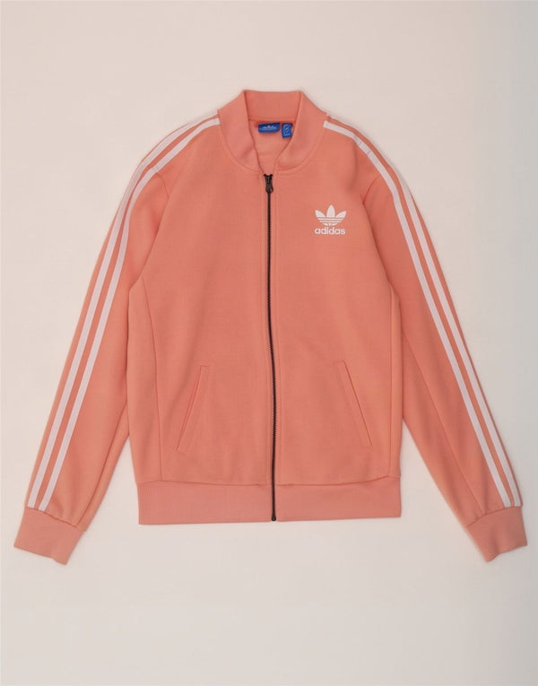 Giacca da ginnastica oversize grafica da donna Adidas UK 8 piccola rosa