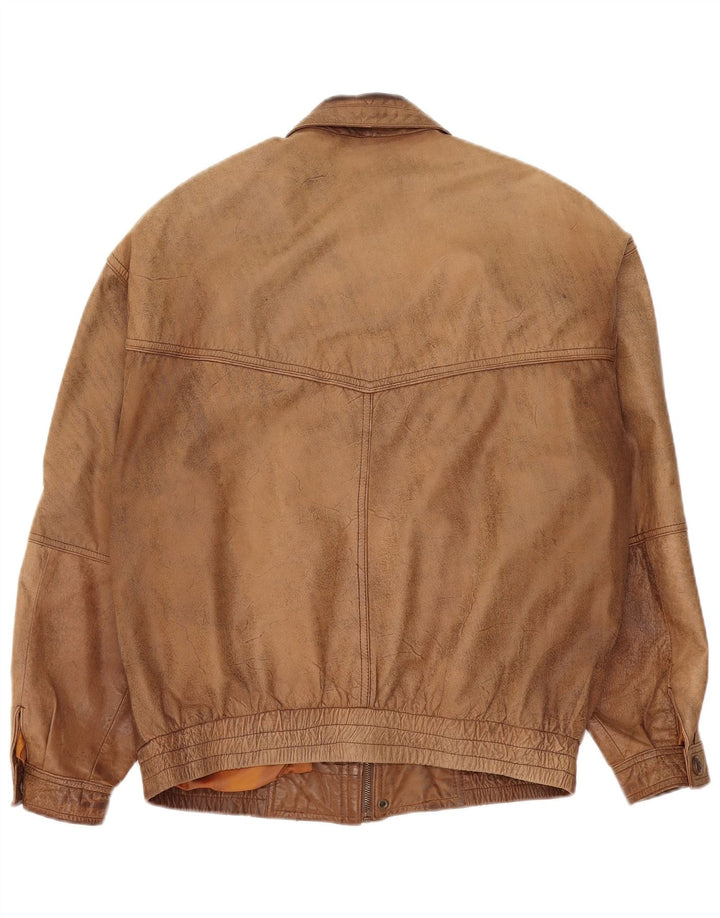 Giacca in pelle da uomo Paul Smith IT 52 XL in pelle marrone