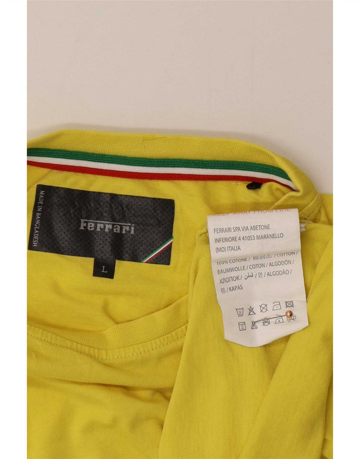 T-shirt uomo Ferrari Top Large in cotone giallo