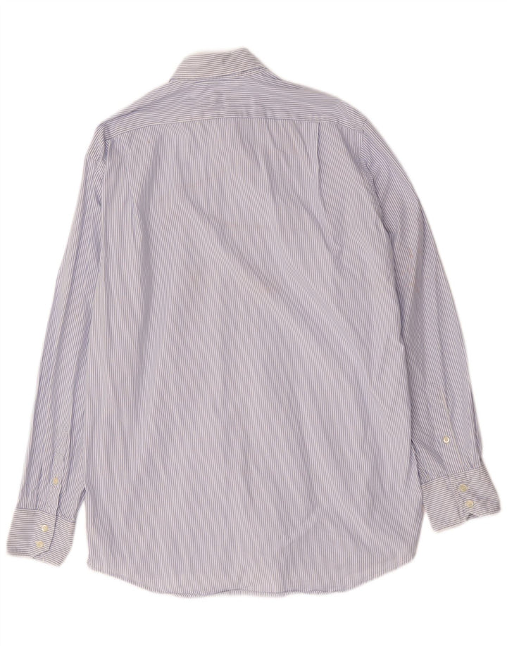 Camicia da uomo Lacoste taglia 39 cotone gessato blu medio