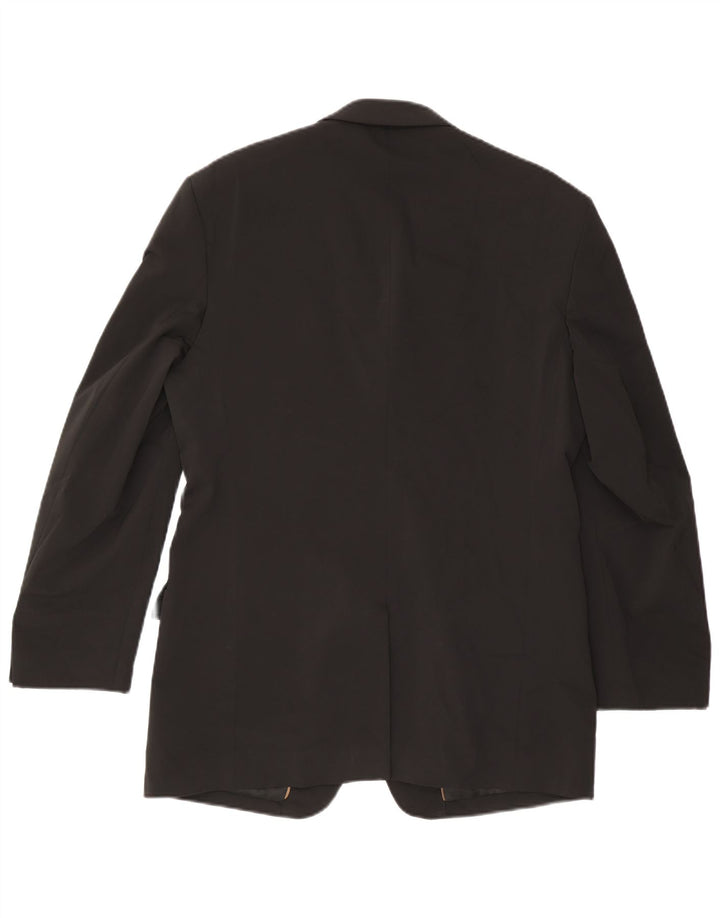 Giacca blazer da uomo a 3 bottoni Zara EU 52 grande poliestere nero
