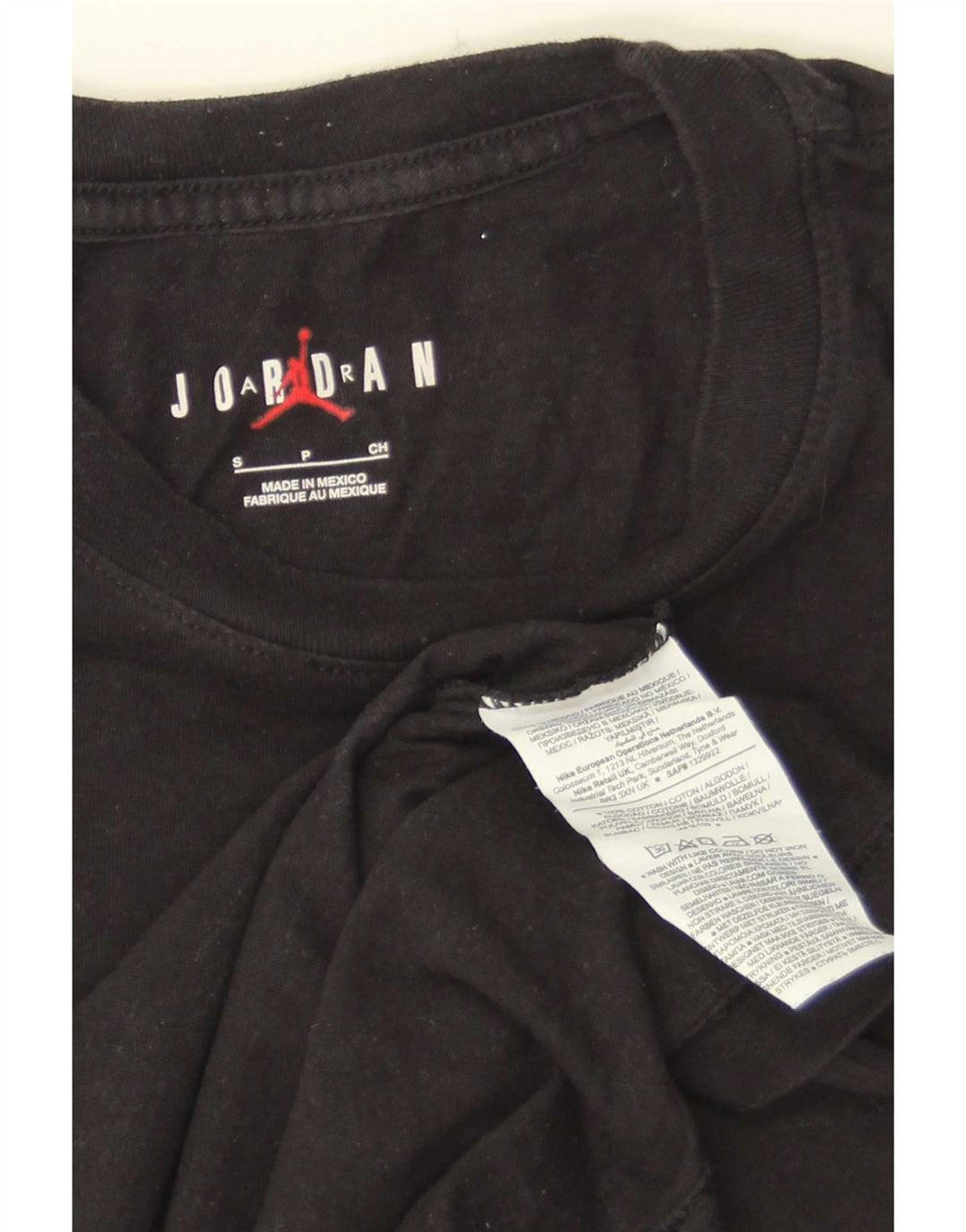T-shirt grafica da uomo Jordan Top piccola in cotone nero