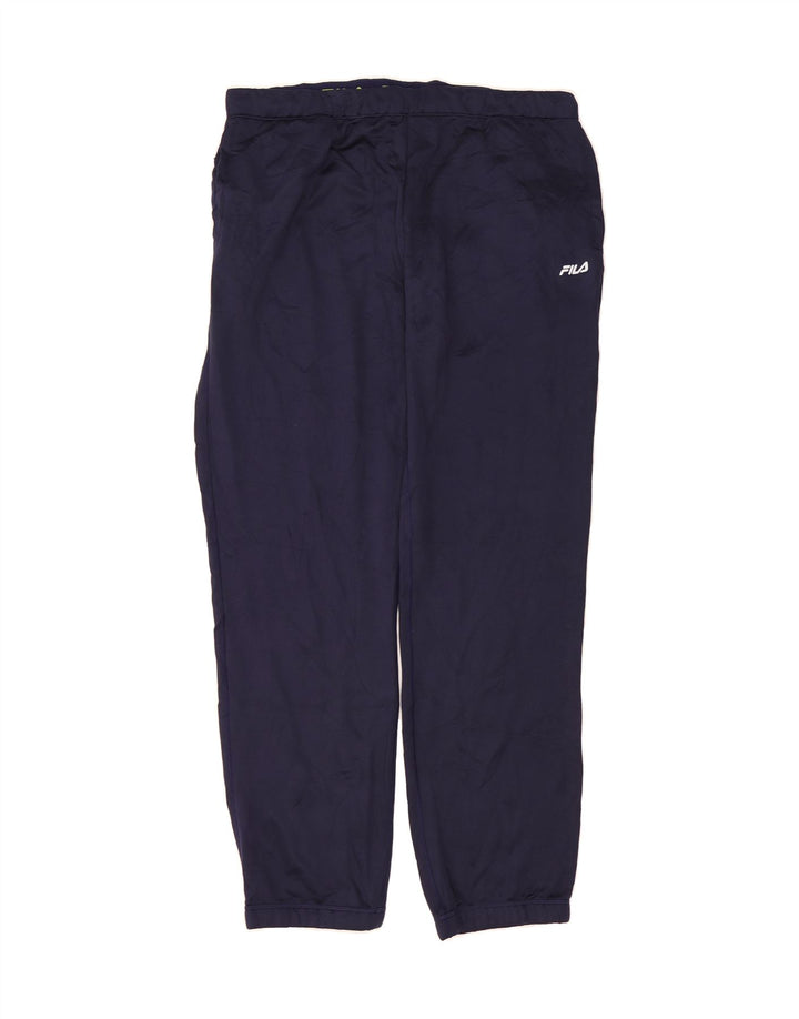 FILA Mens Tracksuit Trousers Joggers Large  Navy Blue Polyester Vintage Fila and Second-Hand Fila from Messina Hembry 