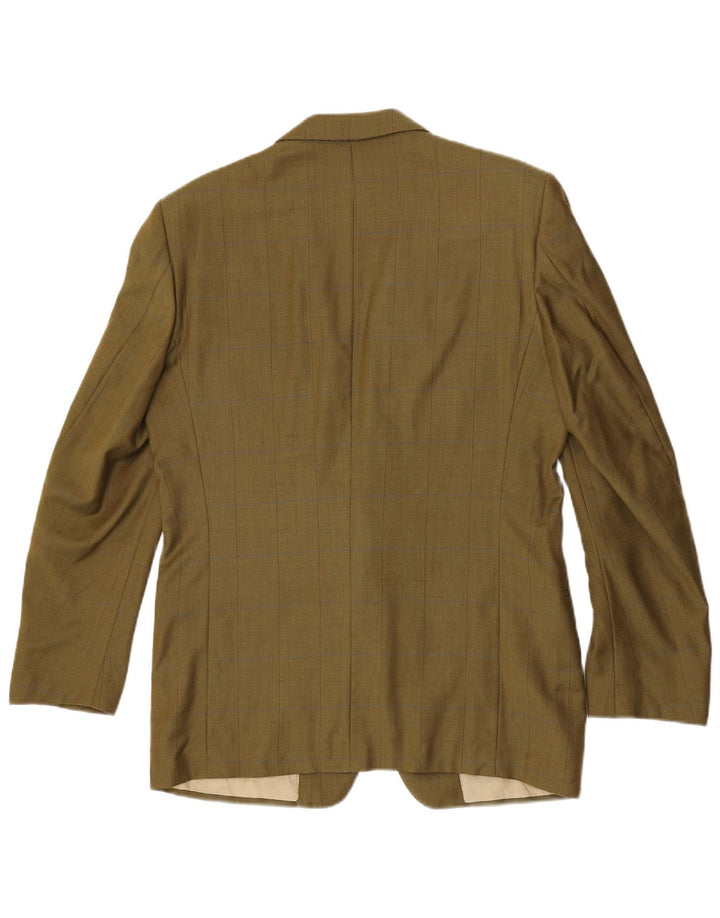 Giacca blazer da uomo a 2 bottoni Yves Saint Laurent IT 50 grande quadri verdi
