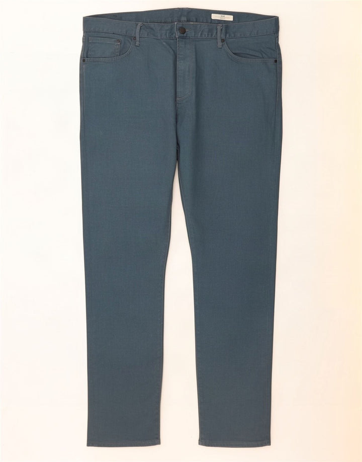 Jeans slim da uomo Marks & Spencer W42 L33 cotone blu