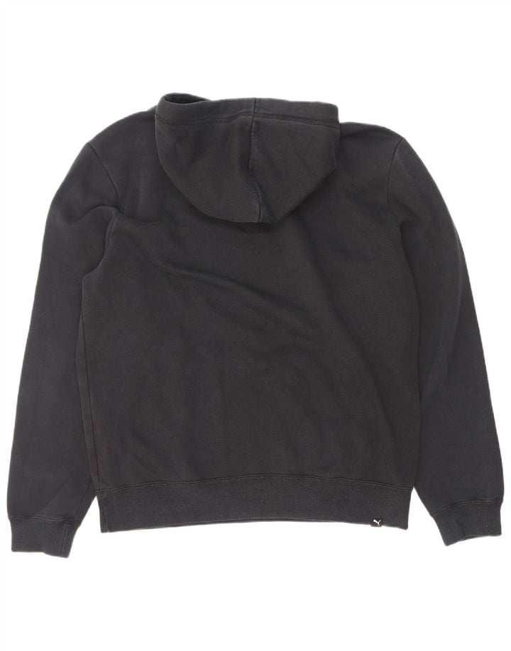 Felpa con cappuccio da uomo Puma media cotone nero