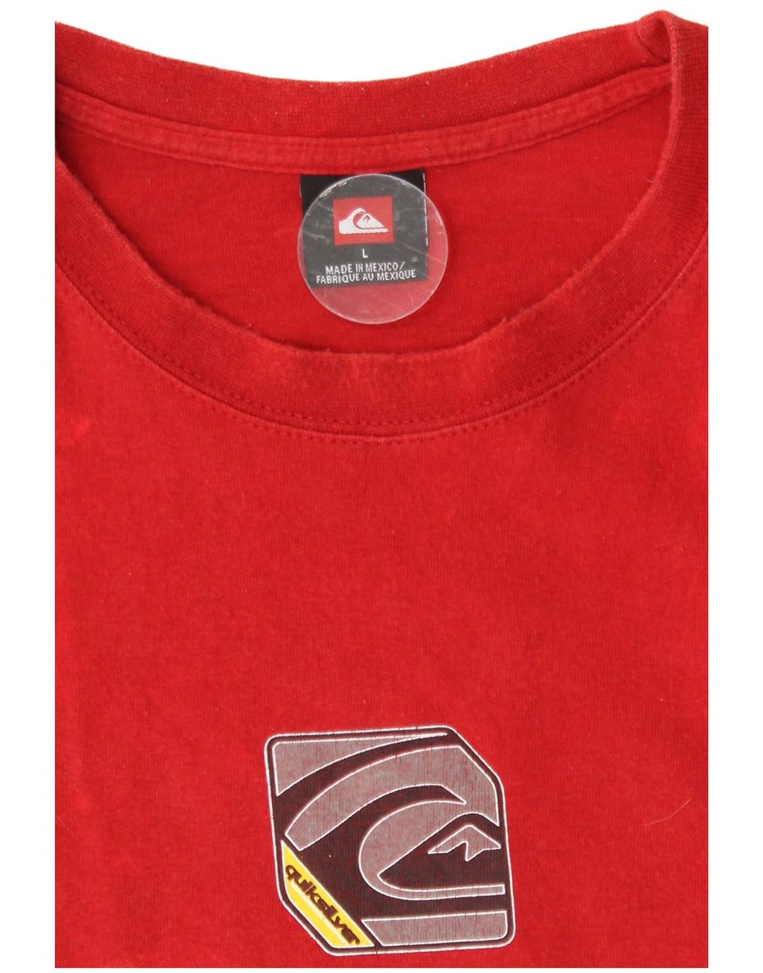 T-shirt grafica da uomo Quiksilver Top grande in cotone rosso