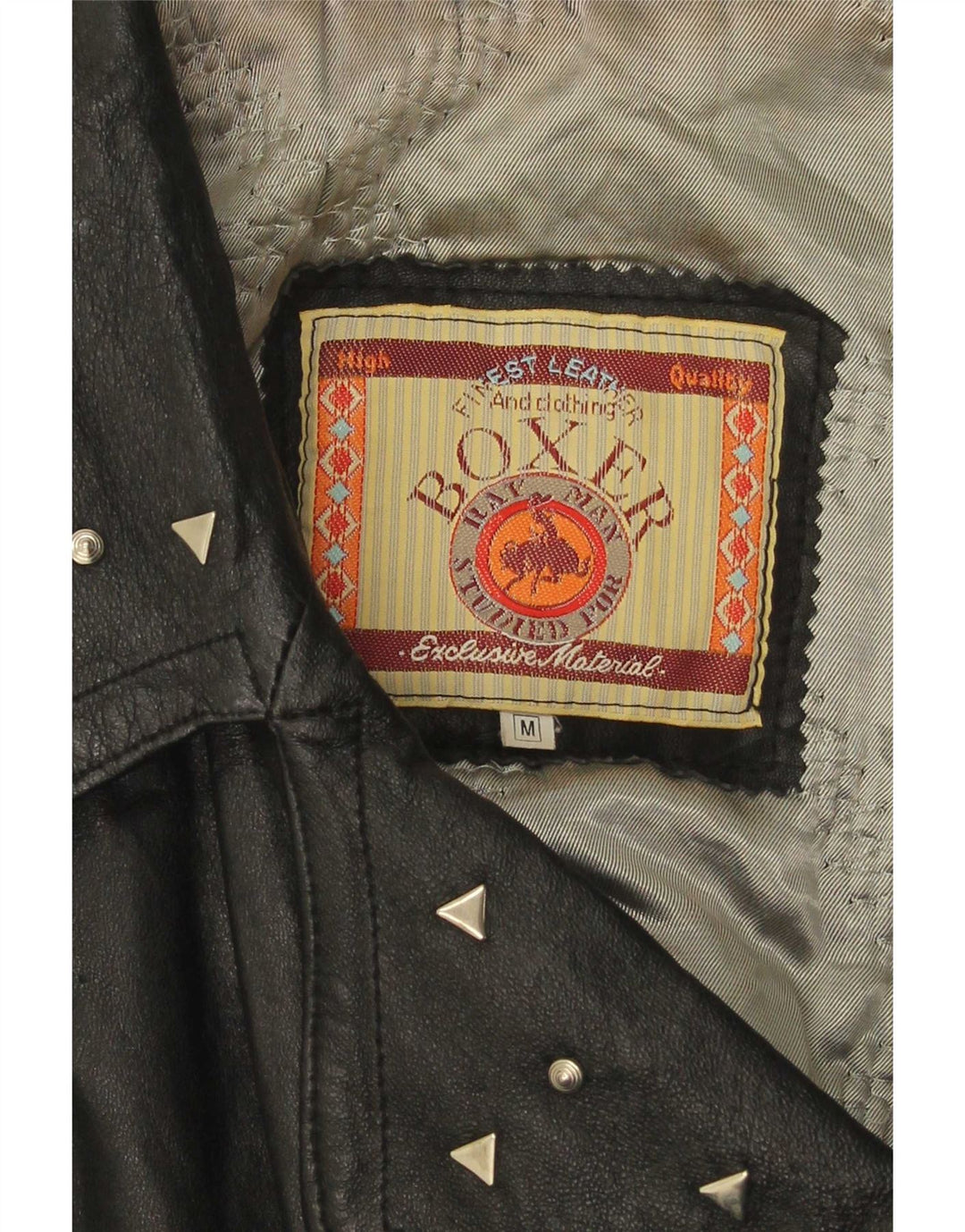 Giacca da motociclista in pelle da donna Boxer UK 14 Pelle nera media