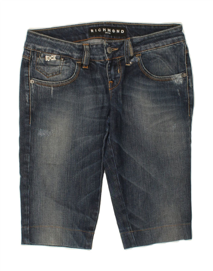 RICHMOND Womens Bermuda Denim Shorts W30 Medium Blue Vintage Richmond and Second-Hand Richmond from Messina Hembry 