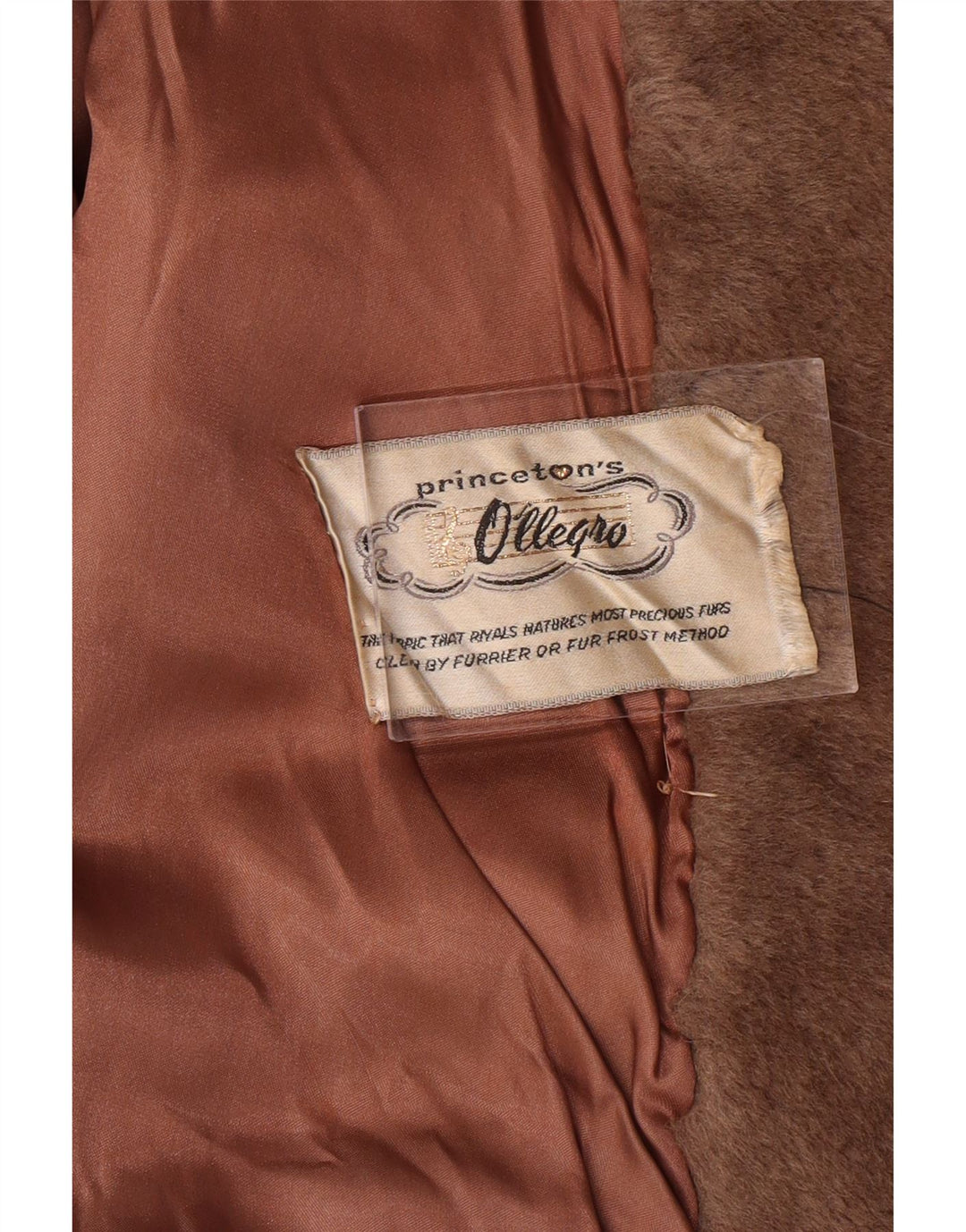 VINTAGE Womens Open Faux Fur Jacket UK 14 Medium Brown Synthetic