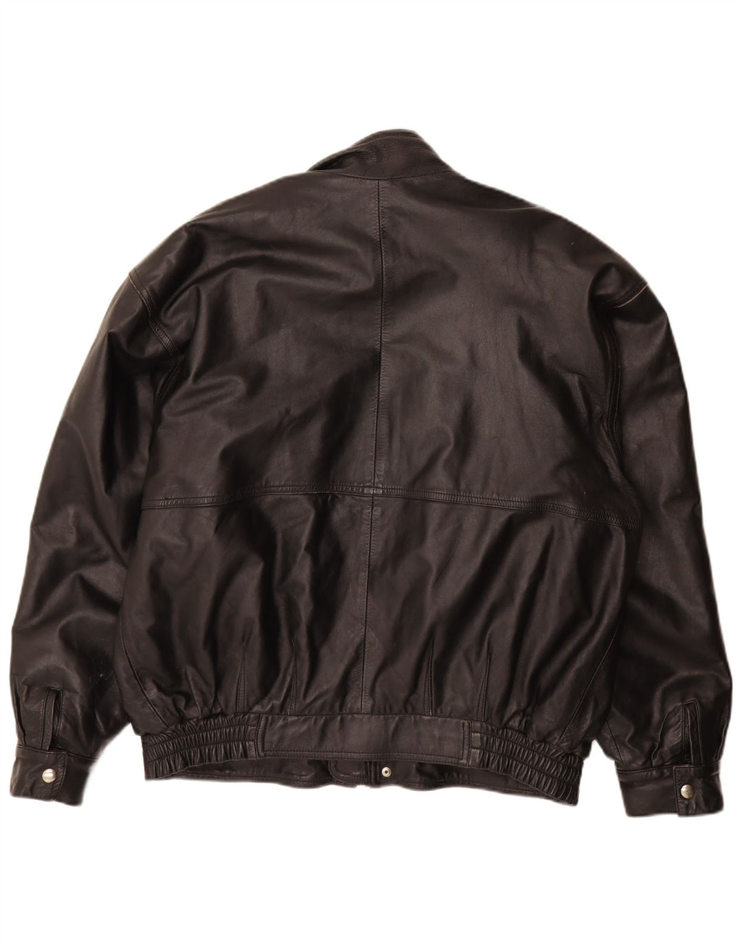 Giacca in pelle vintage da uomo UK 40 grande in pelle nera