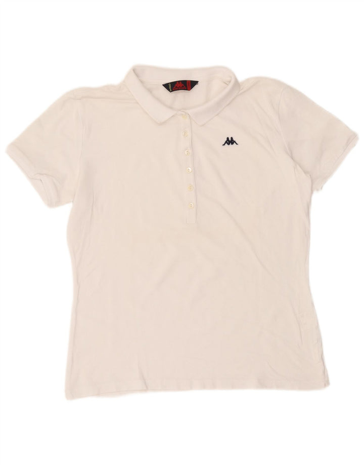 Polo Kappa da donna UK 18 XL bianca