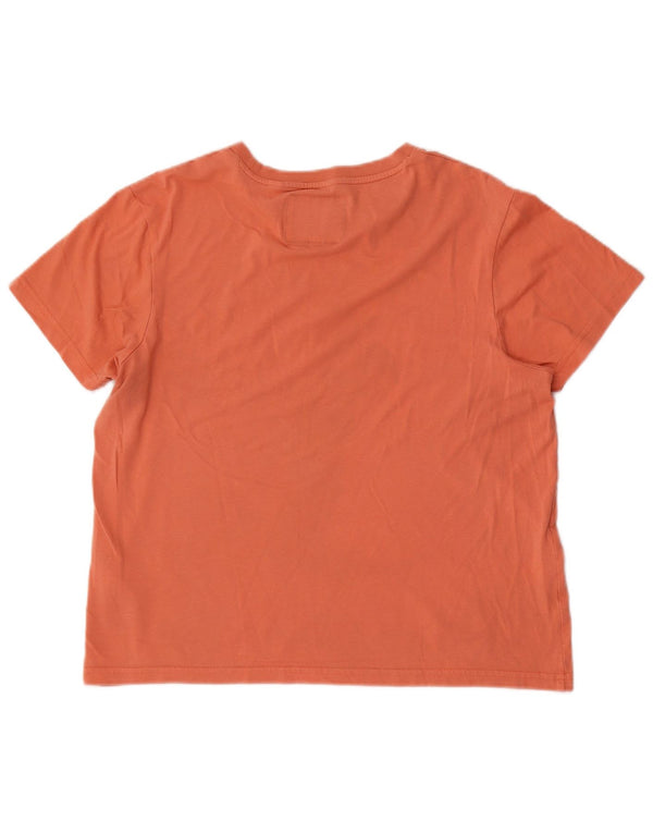 T-shirt grafica oversize da donna Jack Wills Top UK 10 piccolo cotone arancione
