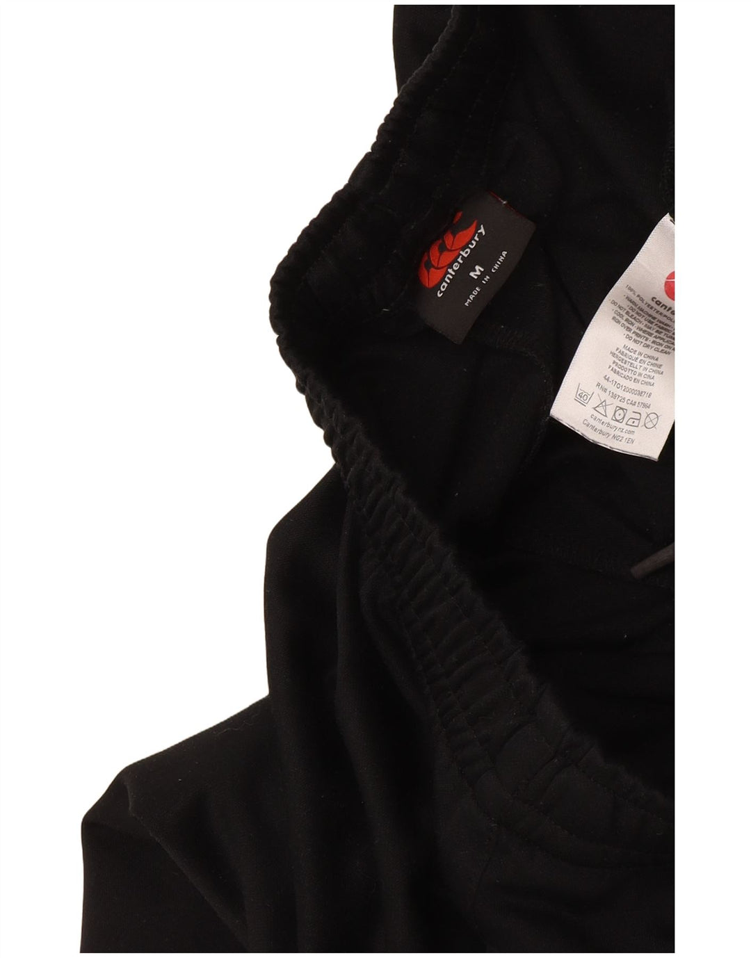 Pantaloni da tuta con grafica da uomo Canterbury, poliestere nero medio
