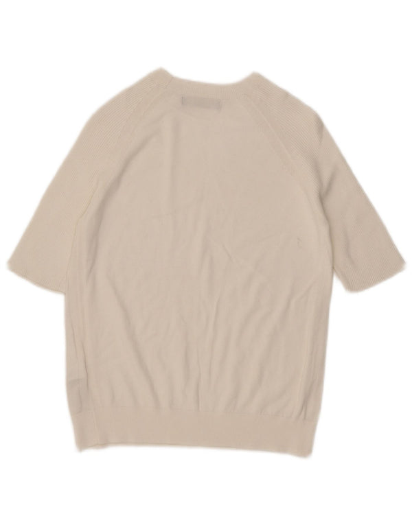 Maglione maglione con scollo a barca da donna Marks & Spencer UK 10 piccolo bianco