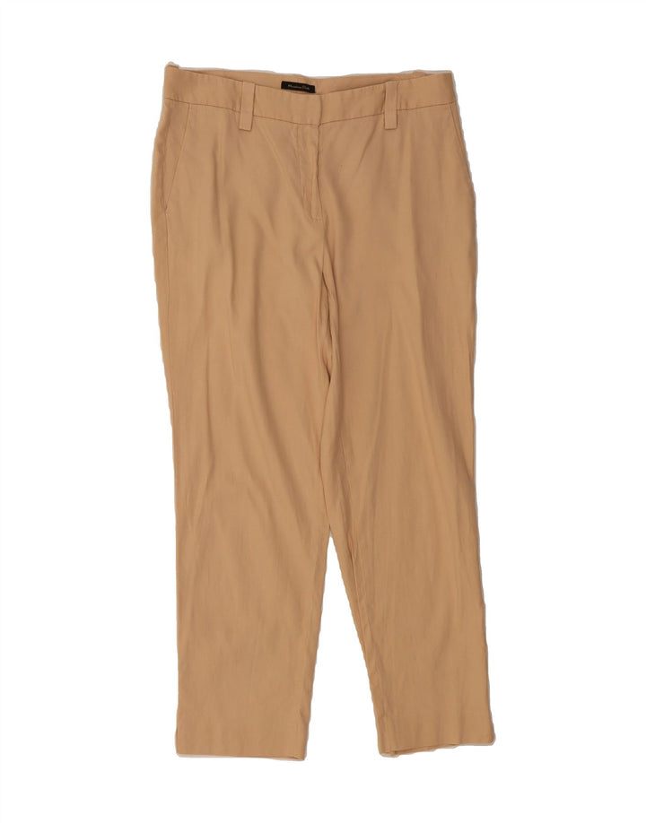 MASSIMO DUTTI Womens Slim Cropped Trousers EU 40 Medium W30 L26 Beige Vintage Massimo Dutti and Second-Hand Massimo Dutti from Messina Hembry 