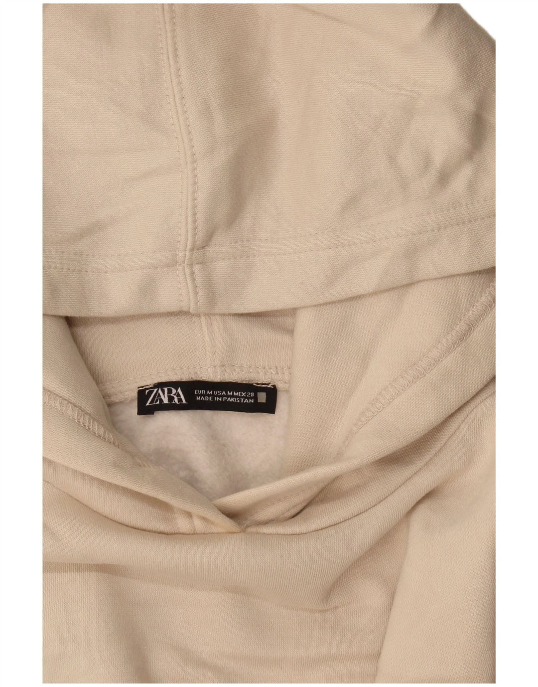 Maglione corto con cappuccio da donna Zara UK 14 Beige medio