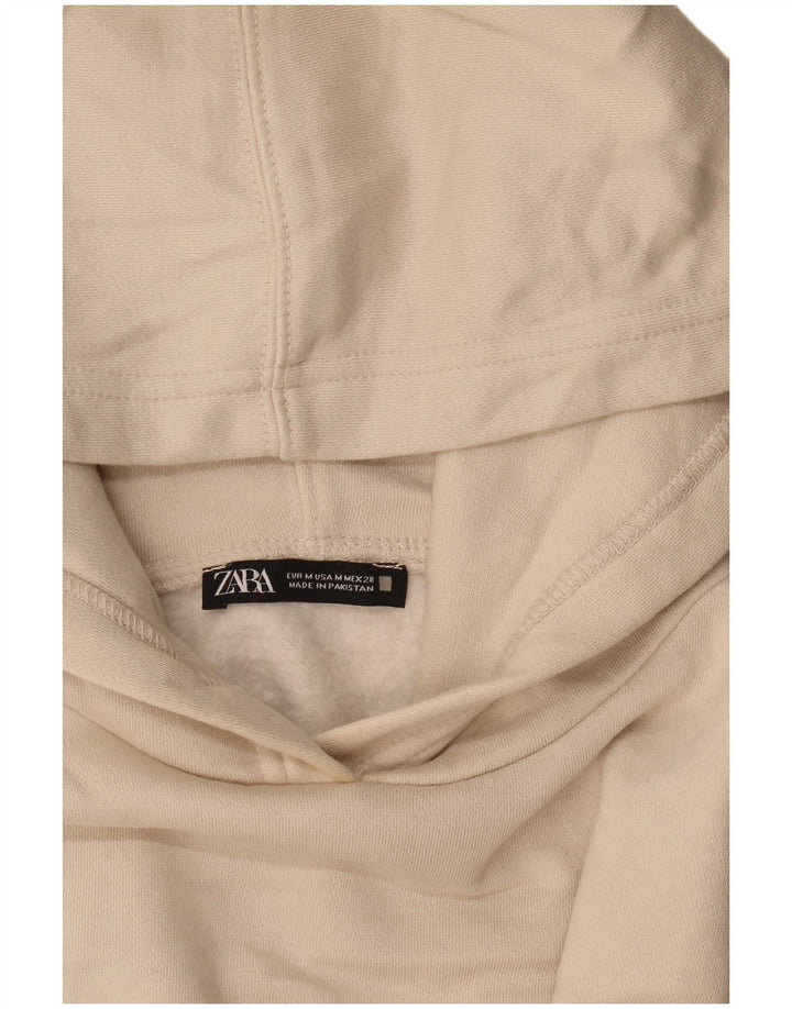 Maglione corto con cappuccio da donna Zara UK 14 Beige medio