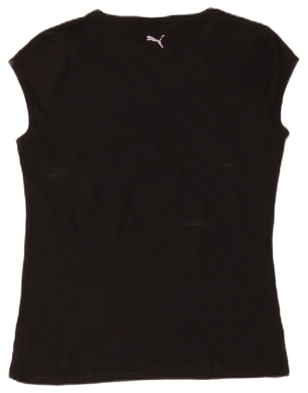 T-shirt grafica da donna Puma UK 14 grande nera
