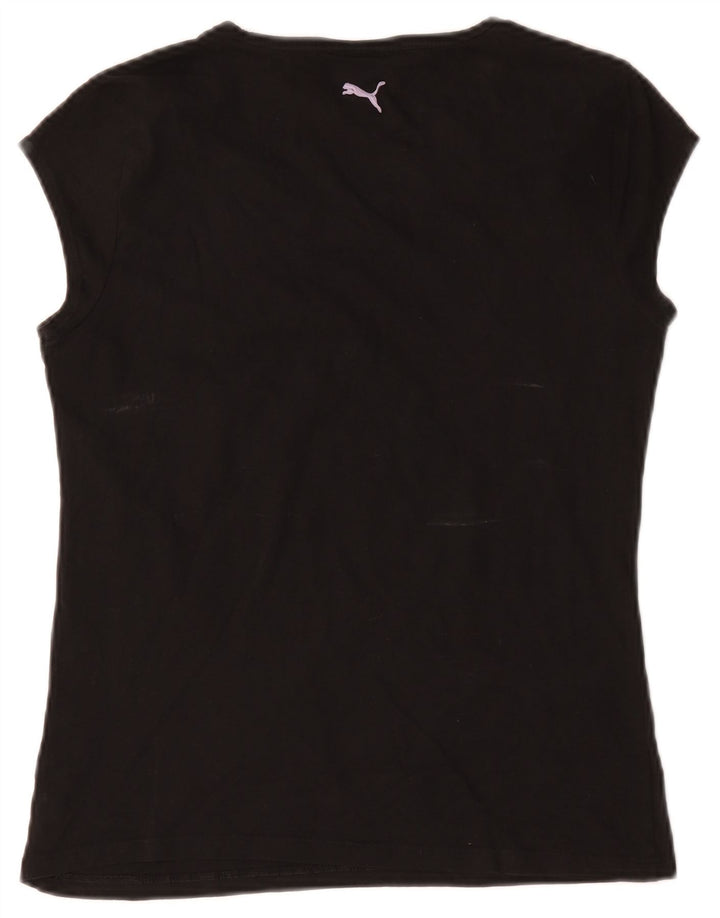 T-shirt grafica da donna Puma UK 14 grande nera