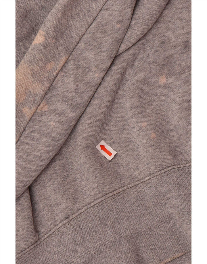 Felpa corta oversize da donna Nike UK 6 XS cotone grigio