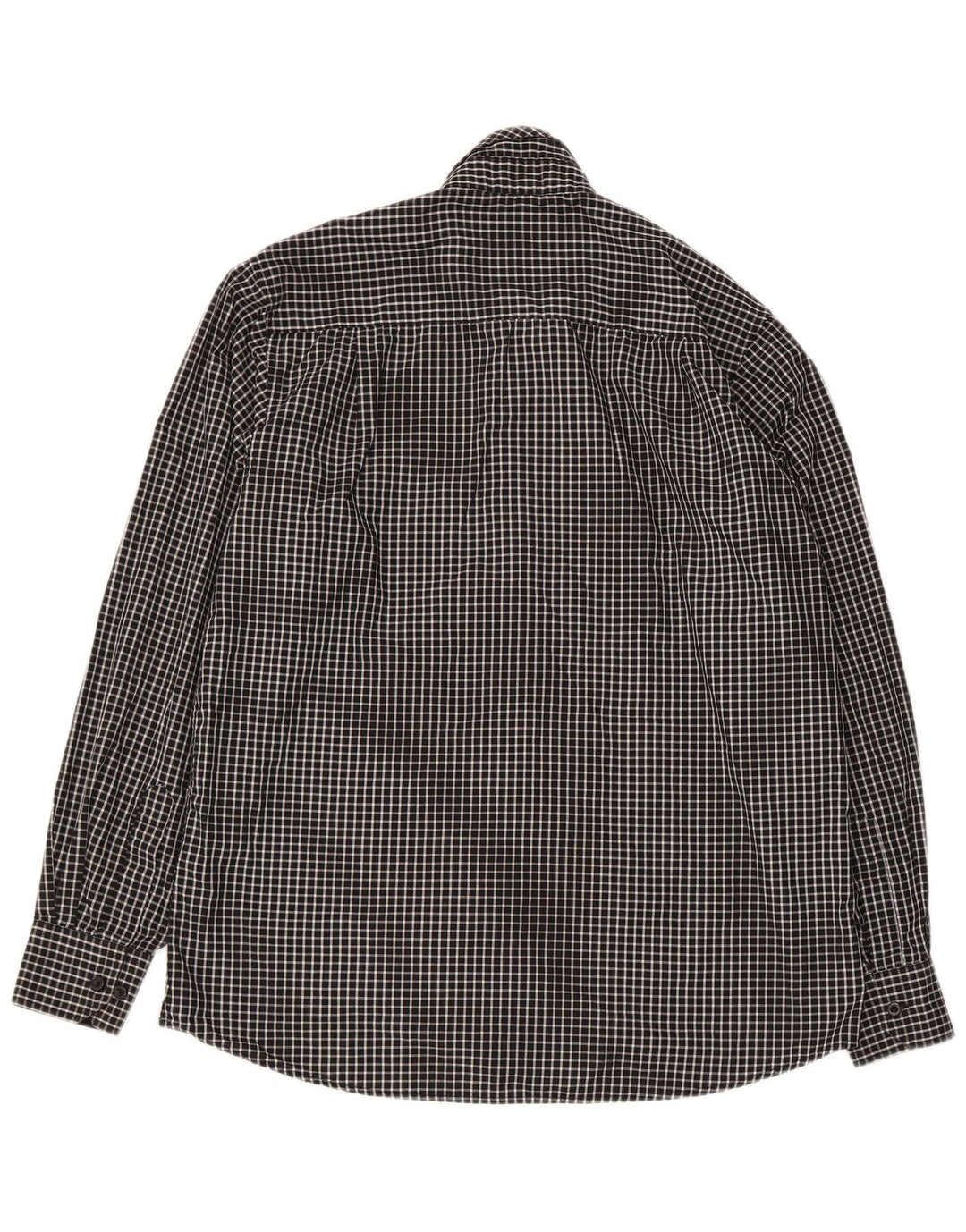 Camicia da uomo dalla vestibilità regolare Pierre Cardin a quadri neri grandi