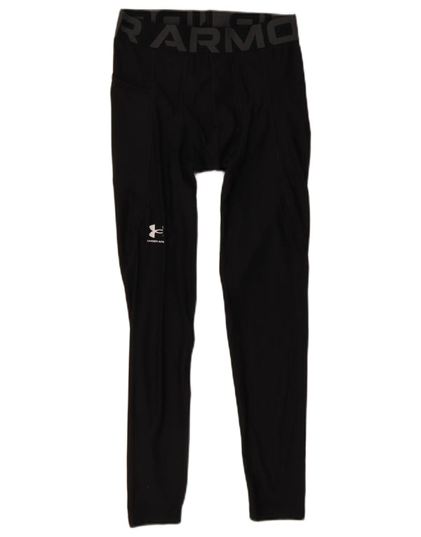 Leggings grafici da uomo Under Armour Heat Gear poliestere medio nero