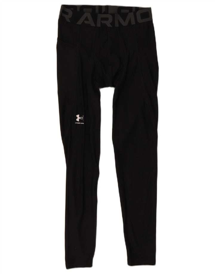 Leggings grafici da uomo Under Armour Heat Gear poliestere medio nero