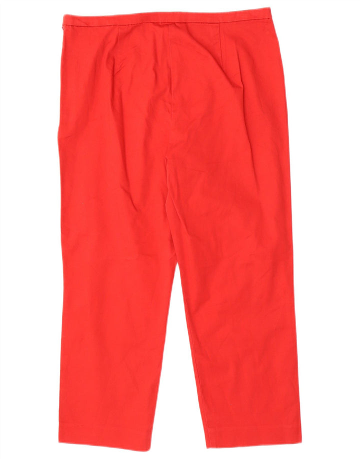 Pantaloni capri dritti da donna Marks & Spencer UK 12 medi W30 L21 rossi