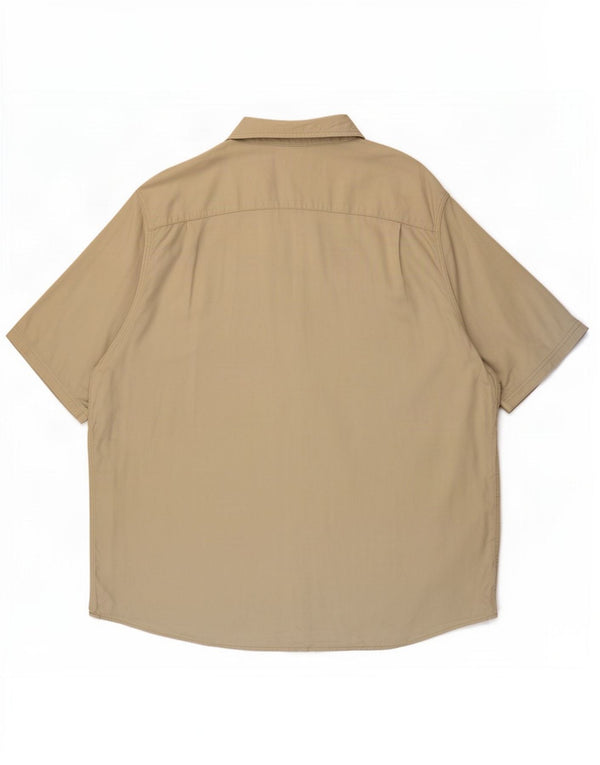 Camicia a maniche corte da uomo Wrangler 3XL cotone beige