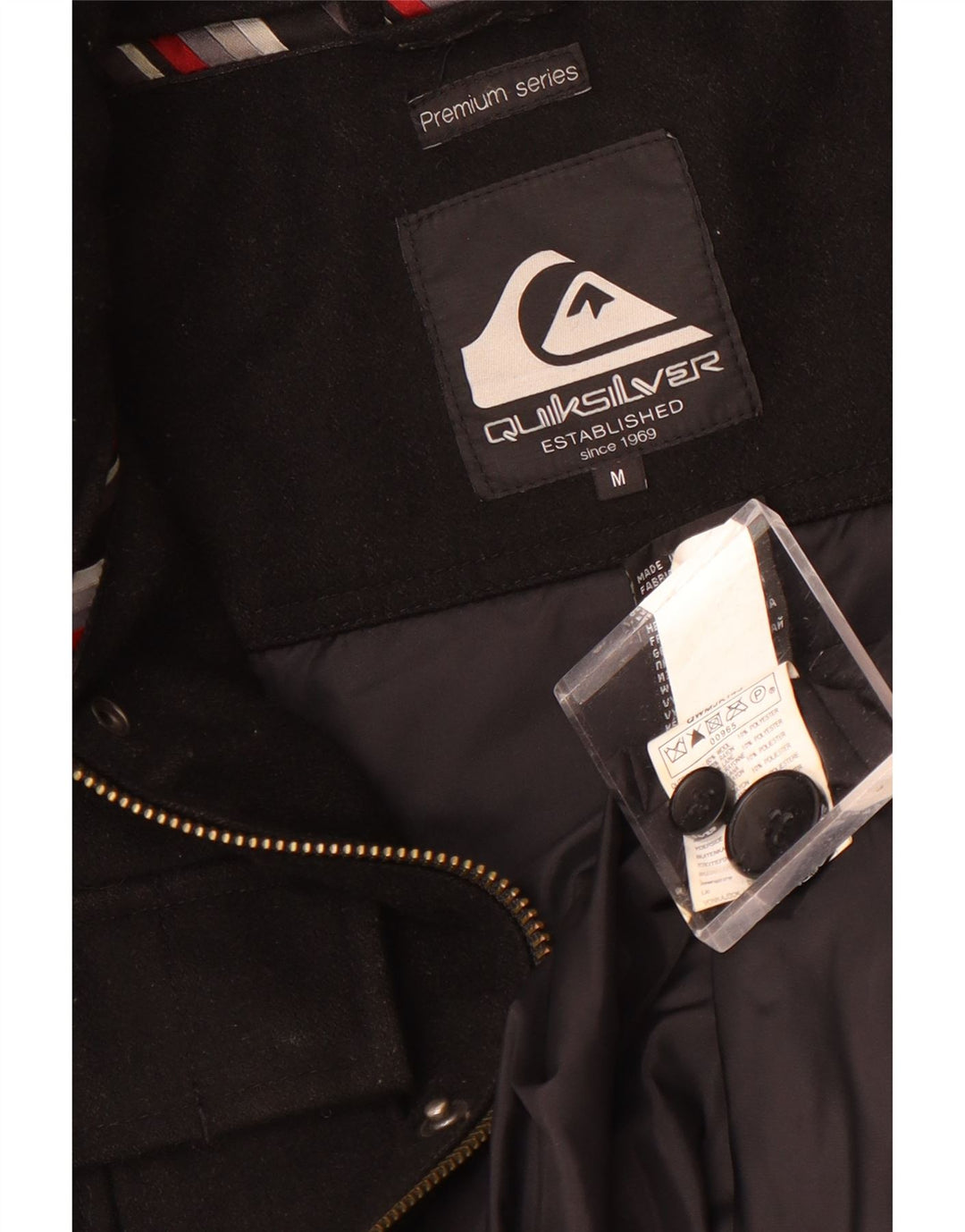 Giacca utility da uomo Quiksilver UK 38 lana nera media