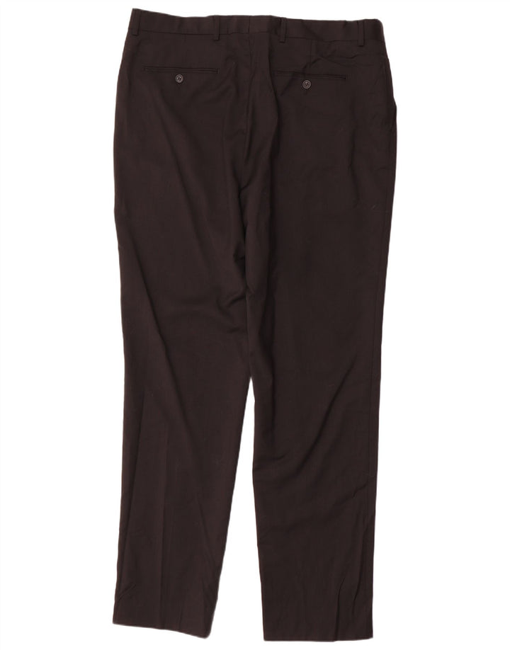 Pantaloni casual slim da uomo Jaeger W38 L33 lana nera