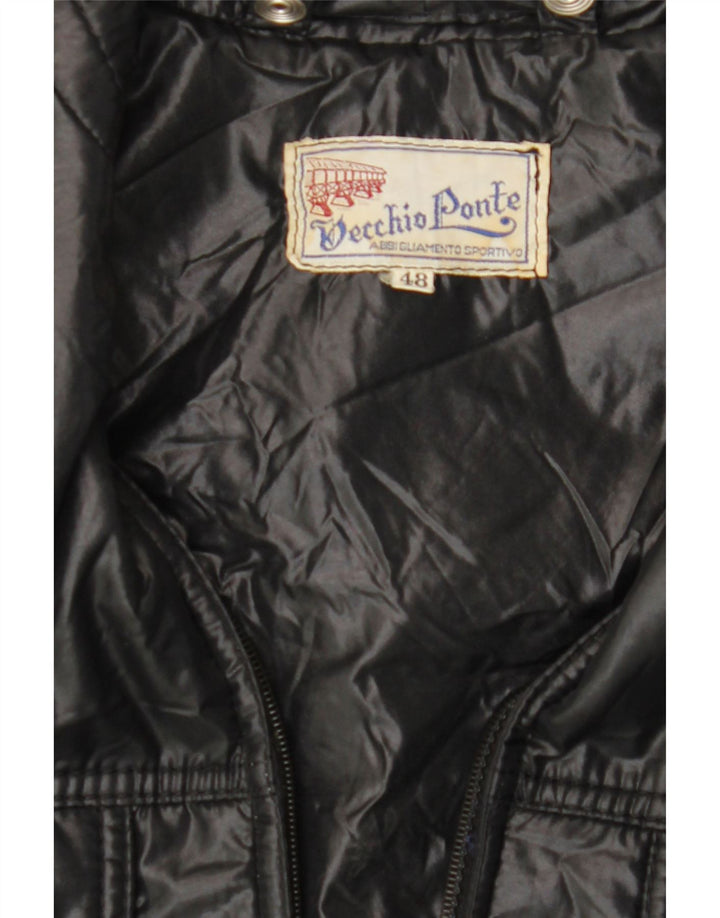 Giacca imbottita vintage da donna IT 48 XL Nera