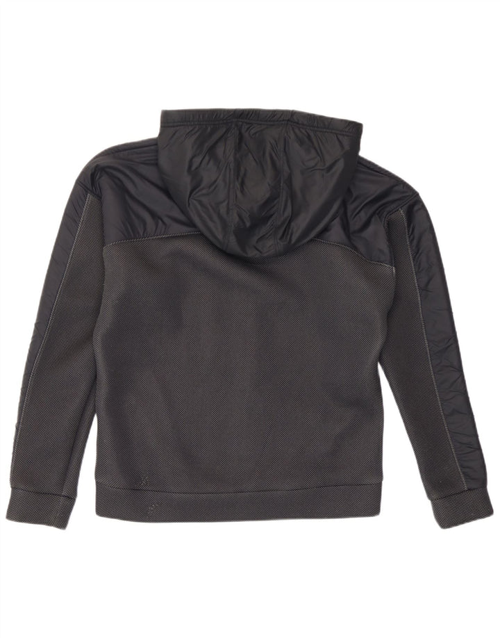 Felpa con cappuccio con zip grafica da uomo Under Armour piccola in poliestere maculato nero