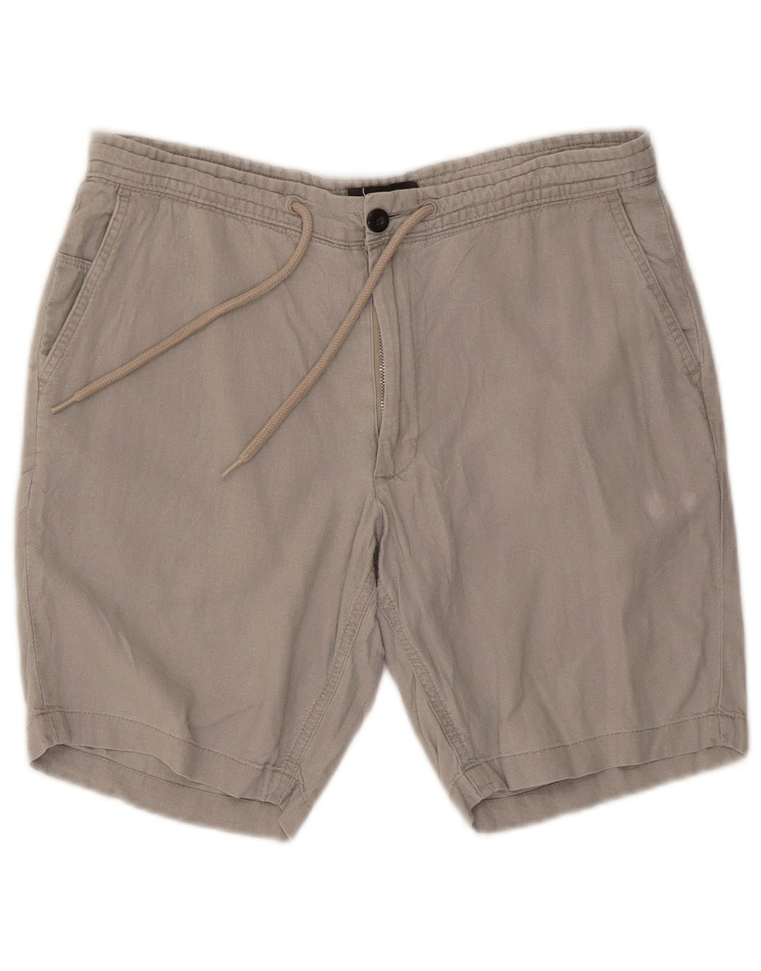 Pantaloncini chino da uomo Marks & Spencer grandi W34 lino grigio