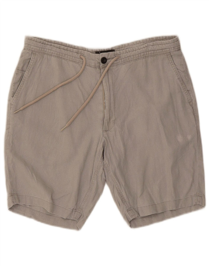 Pantaloncini chino da uomo Marks & Spencer grandi W34 lino grigio